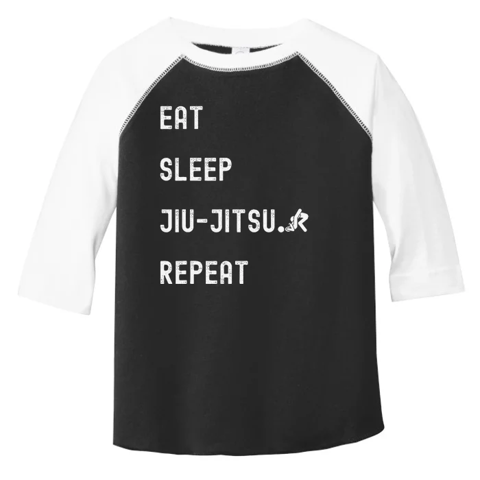 Eat Sleep Jiujitsu Repeat Toddler Fine Jersey T-Shirt