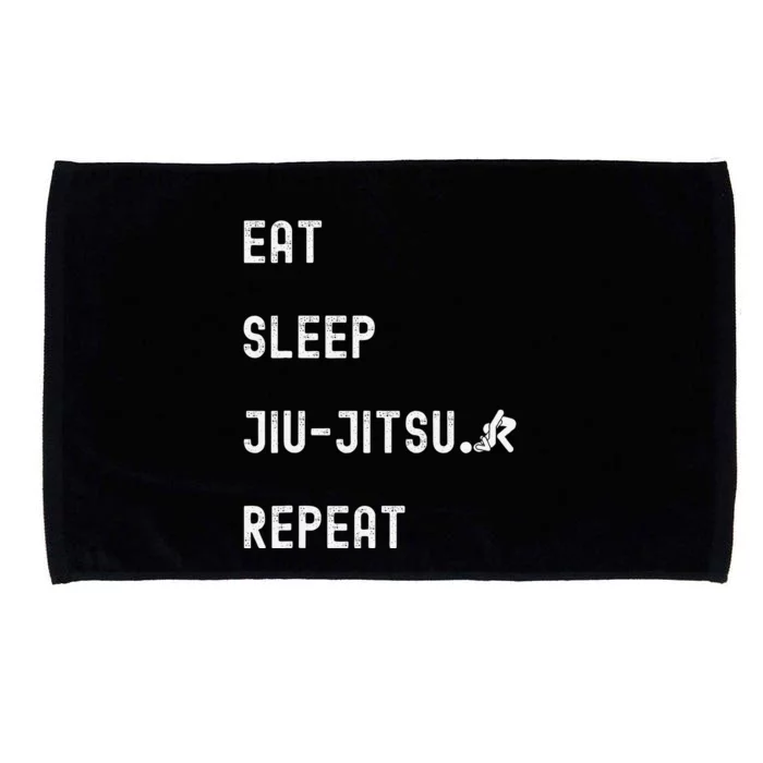 Eat Sleep Jiujitsu Repeat Microfiber Hand Towel