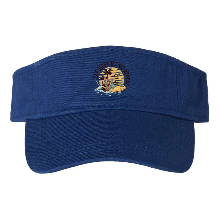 Eat Sleep Jet Ski Repeat Gift Valucap Bio-Washed Visor