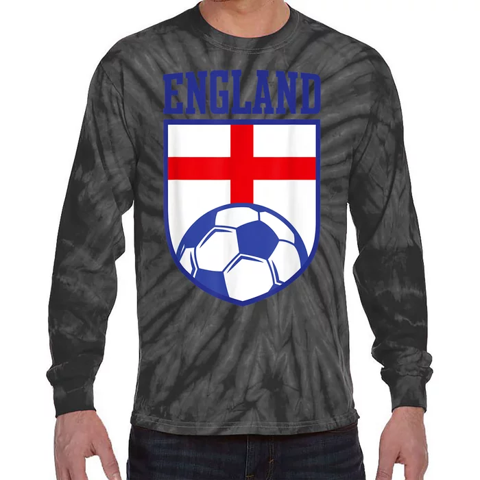 England Soccer Jersey Gift England Football Fans Tie-Dye Long Sleeve Shirt