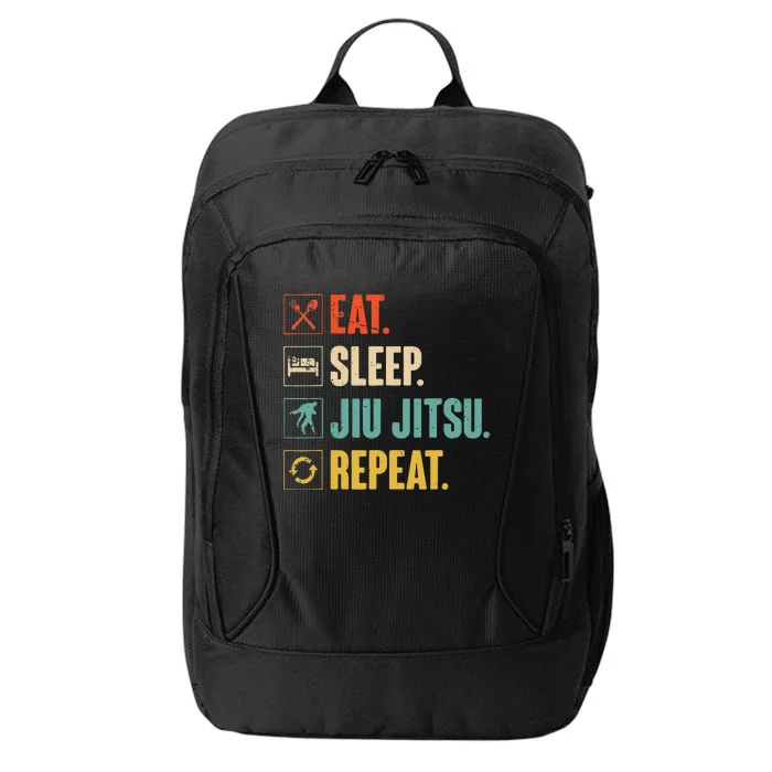 Eat Sleep Jiujitsu Repeat Funny Jiujitsu Martial Art Combat City Backpack