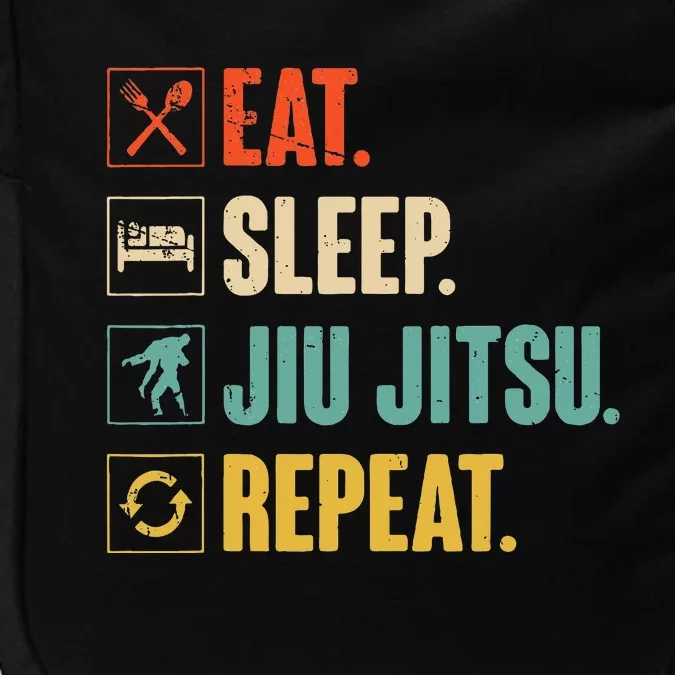 Eat Sleep Jiujitsu Repeat Funny Jiujitsu Martial Art Combat Impact Tech Backpack