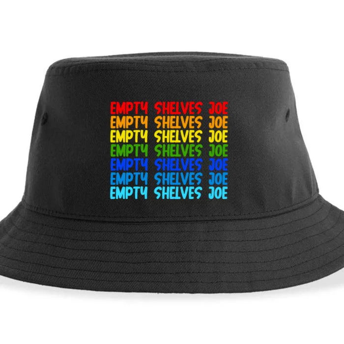 Empty Shelves Joe Retro Colorful Sustainable Bucket Hat