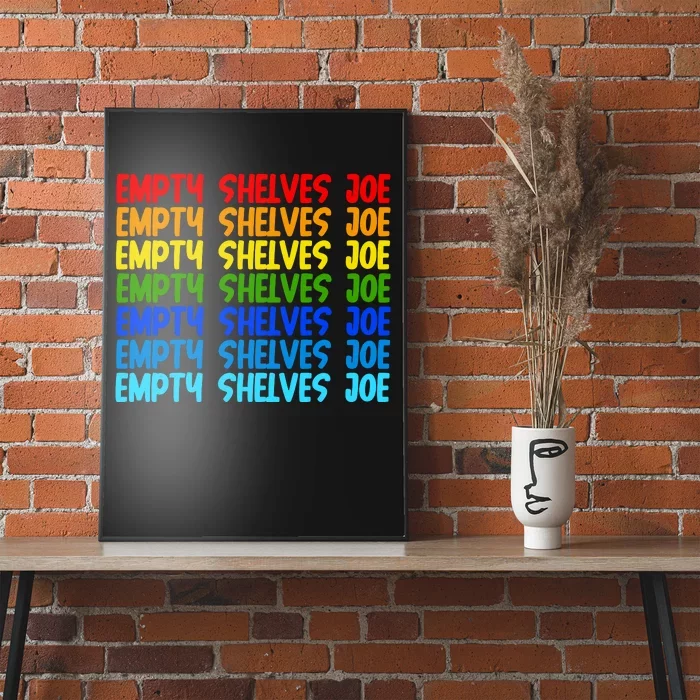 Empty Shelves Joe Retro Colorful Poster