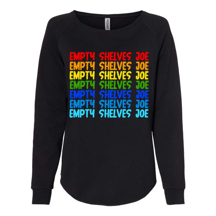 Empty Shelves Joe Retro Colorful Womens California Wash Sweatshirt