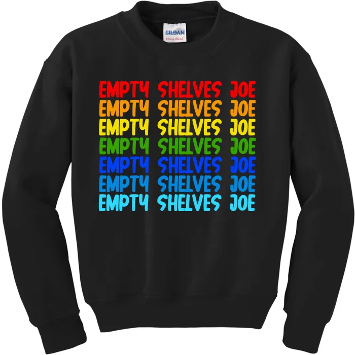 Empty Shelves Joe Retro Colorful Kids Sweatshirt