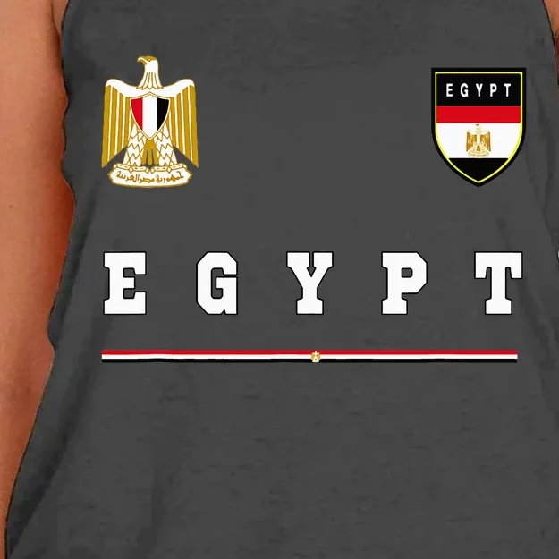 Egypt Sportsoccer Jersey Flag Football Cairo Women's Knotted Racerback Tank