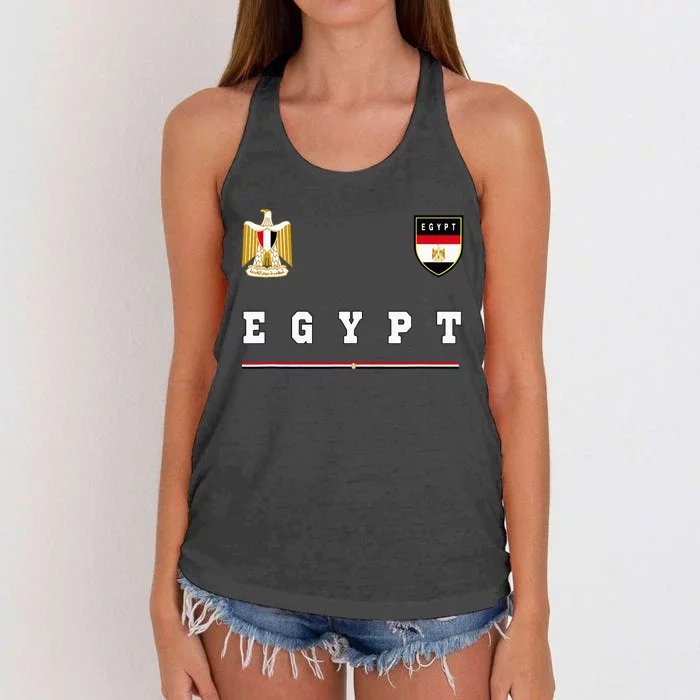 Egypt Sportsoccer Jersey Flag Football Cairo Women's Knotted Racerback Tank