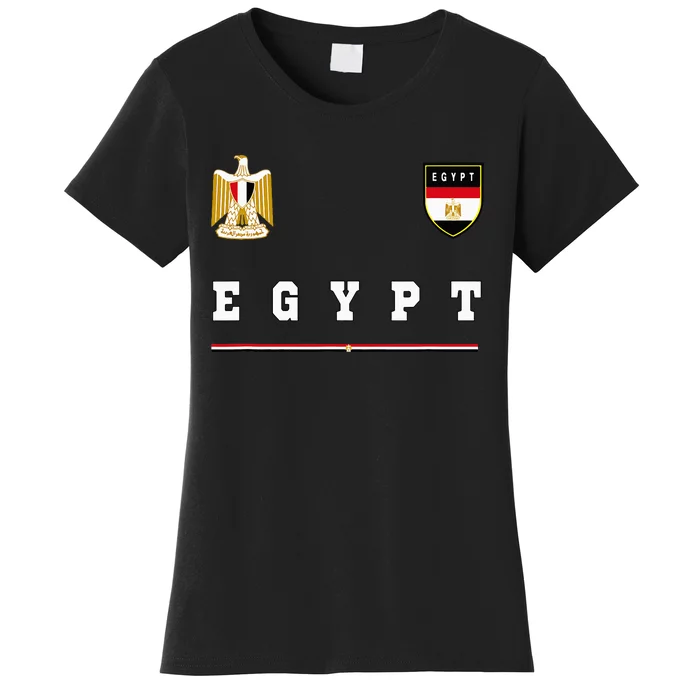 Egypt Sportsoccer Jersey Flag Football Cairo Women's T-Shirt