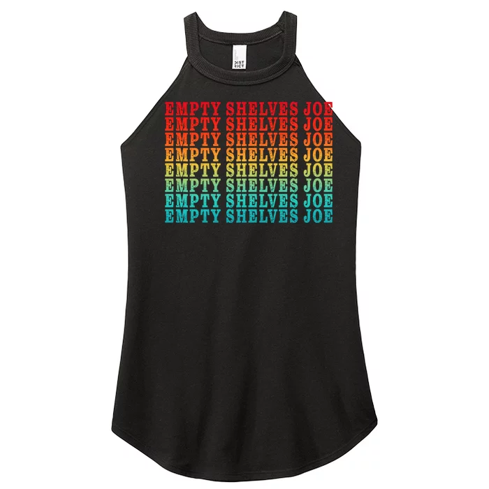 Empty Shelves Joe Anti Joe Biden Repeating Women’s Perfect Tri Rocker Tank