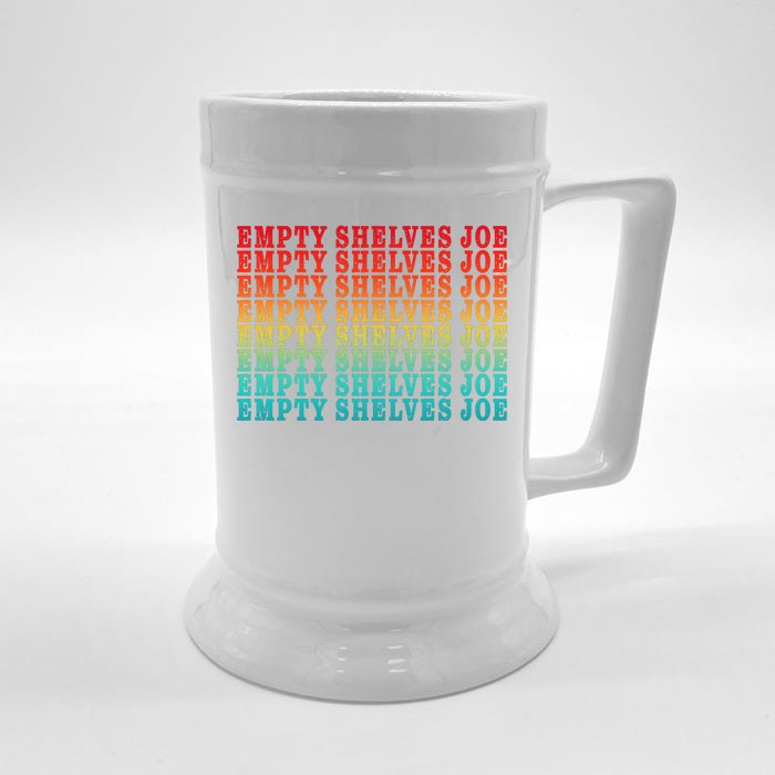 Empty Shelves Joe Anti Joe Biden Repeating Front & Back Beer Stein