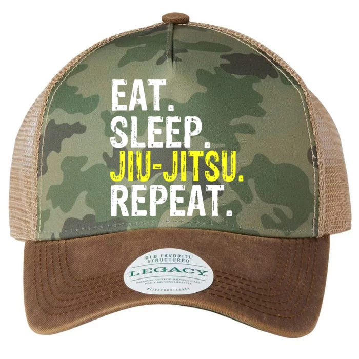 Eat Sleep JiuJitsu Repeat Gift Legacy Tie Dye Trucker Hat