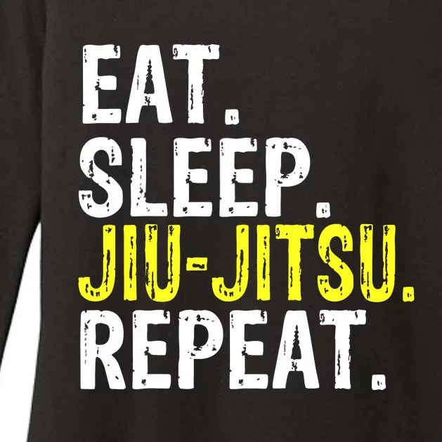 Eat Sleep JiuJitsu Repeat Gift Womens CVC Long Sleeve Shirt