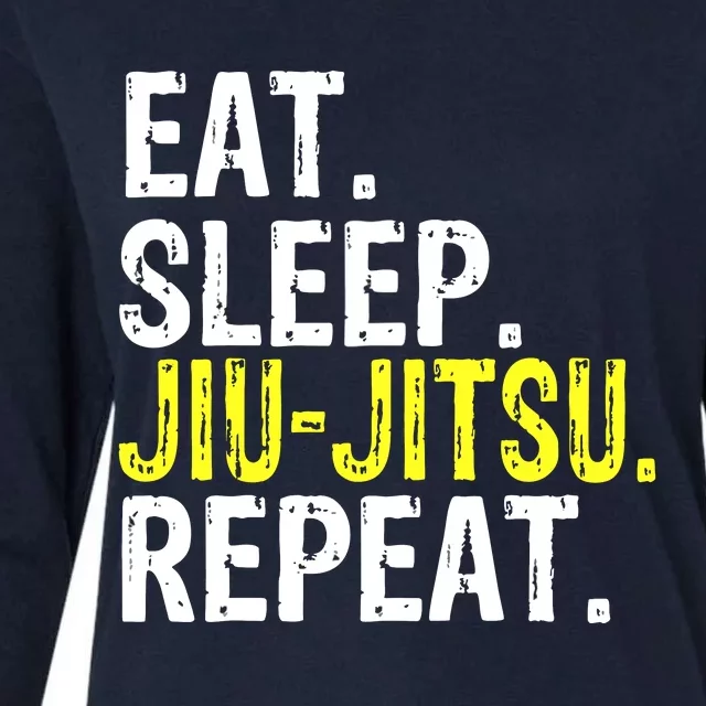 Eat Sleep JiuJitsu Repeat Gift Womens Cotton Relaxed Long Sleeve T-Shirt