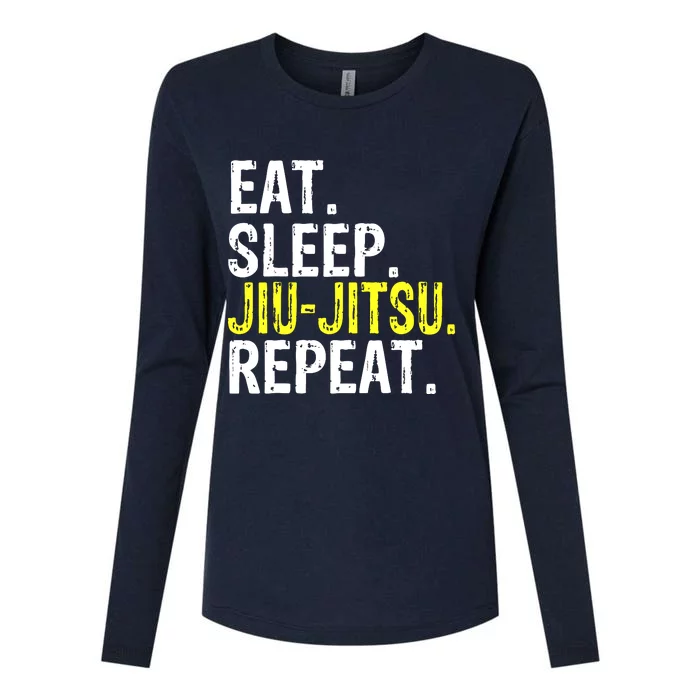 Eat Sleep JiuJitsu Repeat Gift Womens Cotton Relaxed Long Sleeve T-Shirt