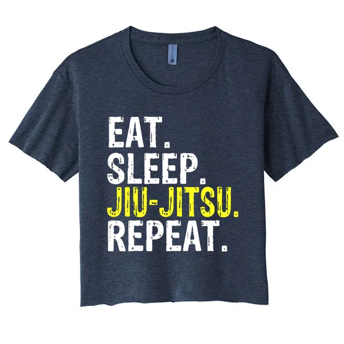 Eat Sleep JiuJitsu Repeat Gift Women's Crop Top Tee