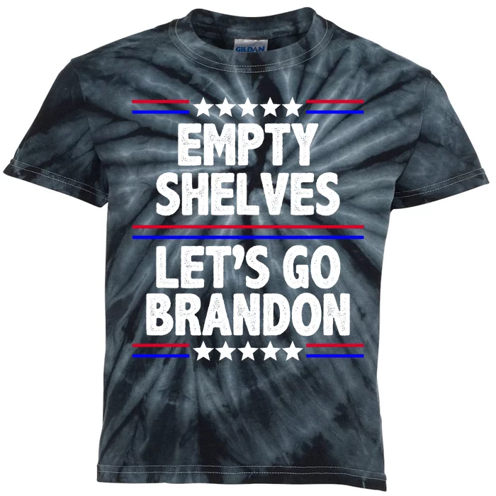 Empty Shelves Joe Let's Go Brandon Kids Tie-Dye T-Shirt