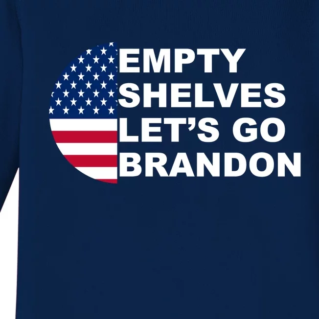 Empty Shelves Joe, Let's Go Brandon, Anti Biden Baby Long Sleeve Bodysuit