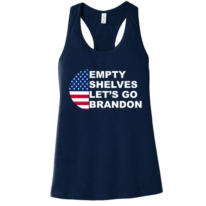 Empty Shelves Joe, Let's Go Brandon, Anti Biden Women's Racerback Tank