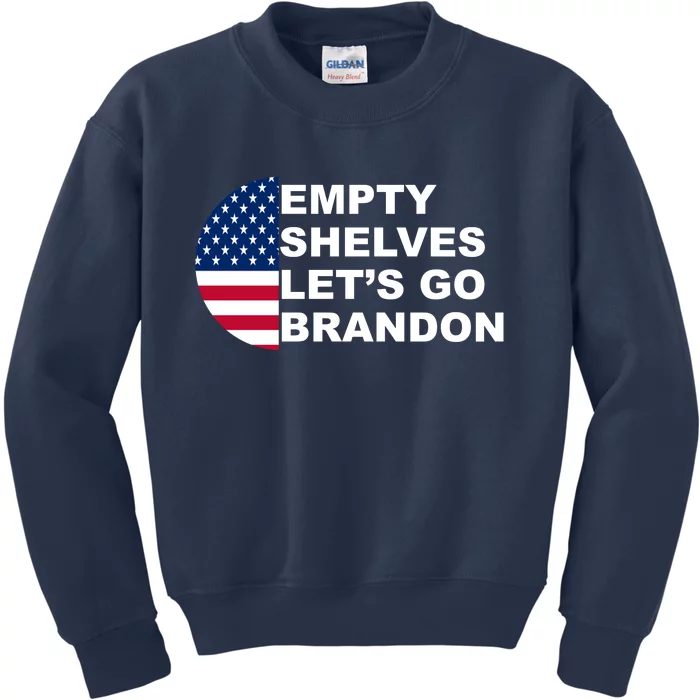 Empty Shelves Joe, Let's Go Brandon, Anti Biden Kids Sweatshirt