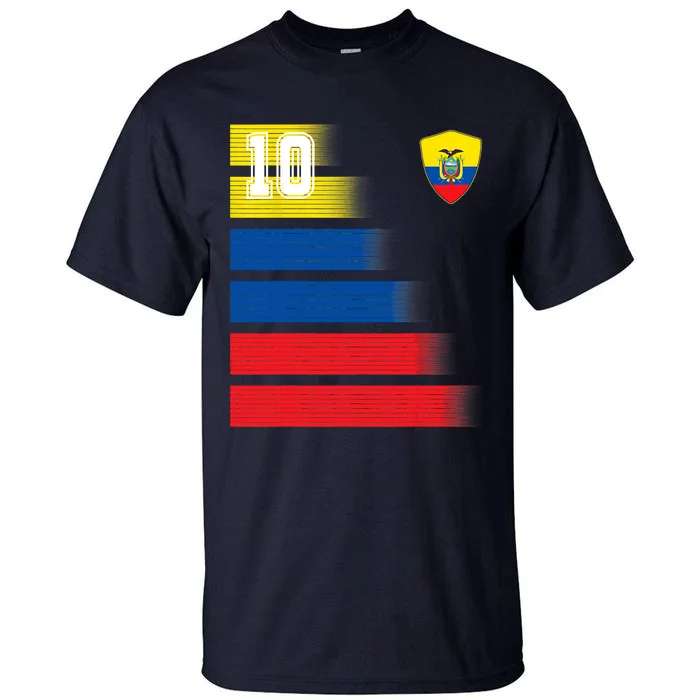 Ecuador Soccer Jersey Flag Retro 10 Ecuadorian Football Tall T-Shirt