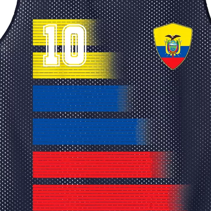 Ecuador Soccer Jersey Flag Retro 10 Ecuadorian Football Mesh Reversible Basketball Jersey Tank