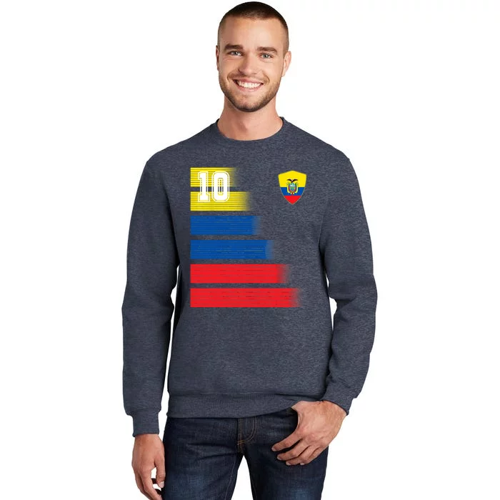 Ecuador Soccer Jersey Flag Retro 10 Ecuadorian Football Sweatshirt