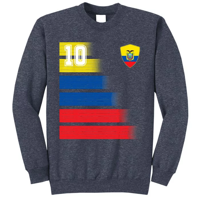 Ecuador Soccer Jersey Flag Retro 10 Ecuadorian Football Sweatshirt