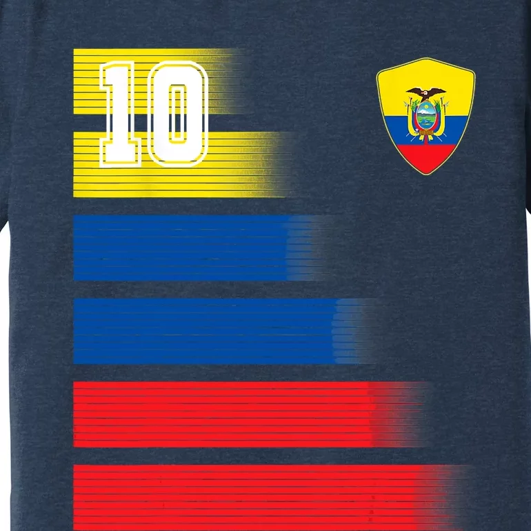 Ecuador Soccer Jersey Flag Retro 10 Ecuadorian Football Premium T-Shirt