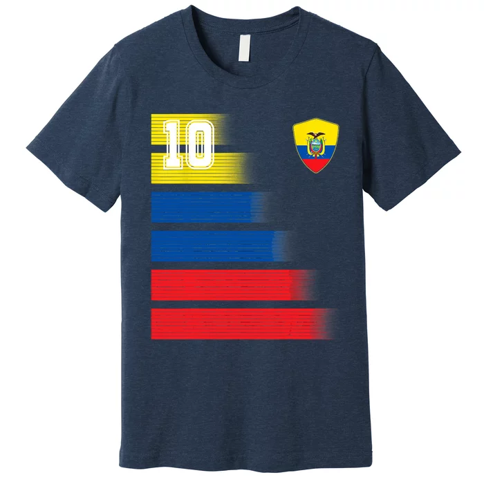 Ecuador Soccer Jersey Flag Retro 10 Ecuadorian Football Premium T-Shirt