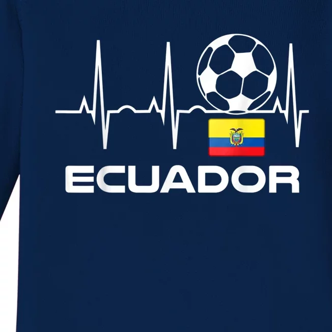 Ecuador Soccer Jersey Shirt - Ecuadorian Futbol Baby Long Sleeve Bodysuit