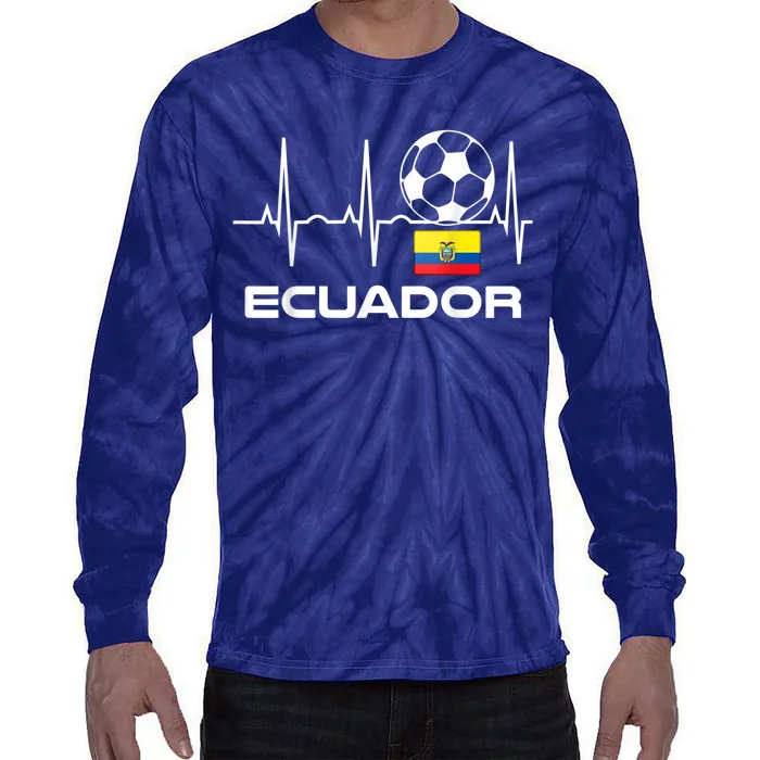 Ecuador Soccer Jersey Shirt - Ecuadorian Futbol Tie-Dye Long Sleeve Shirt