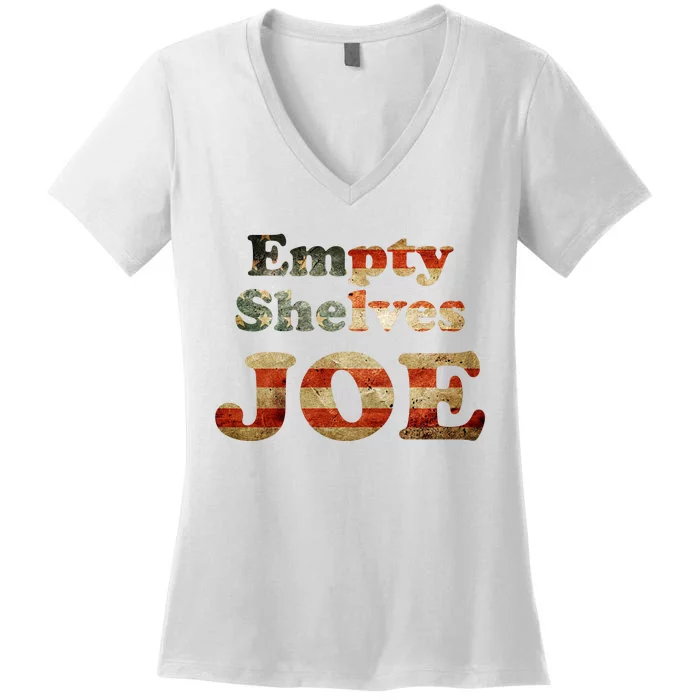 Empty Shelves Joe USA Blend Women's V-Neck T-Shirt