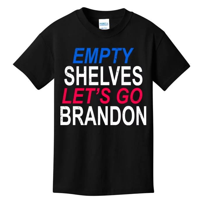 Empty Shelves Joe Let's Go Brandon Funny Anti Biden Kids T-Shirt