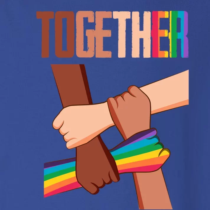 Equality Social Justice Hu Rights Together Rainbow Hands Gift Toddler Long Sleeve Shirt