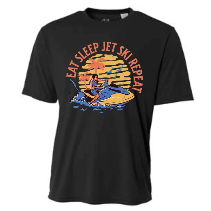 Eat Sleep Jet Ski Repeat Gift Cooling Performance Crew T-Shirt