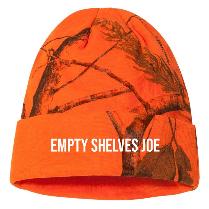 Empty Shelves Joe, Pro Republican, Anti Biden Simple Text Kati - 12in Camo Beanie