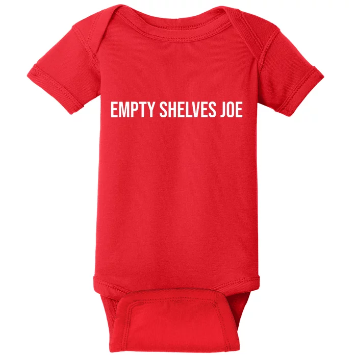 Empty Shelves Joe, Pro Republican, Anti Biden Simple Text Baby Bodysuit