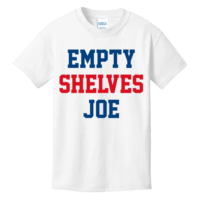 Empty Shelves Joe Republican Anti Biden Design Kids T-Shirt