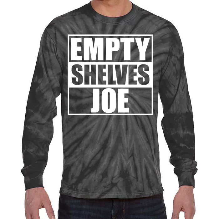 Empty Shelves Joe Parody Spoof Logo Tie-Dye Long Sleeve Shirt