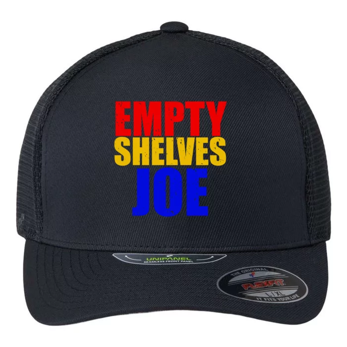 Empty Shelves Joe Conservative Anti Liberal Flexfit Unipanel Trucker Cap