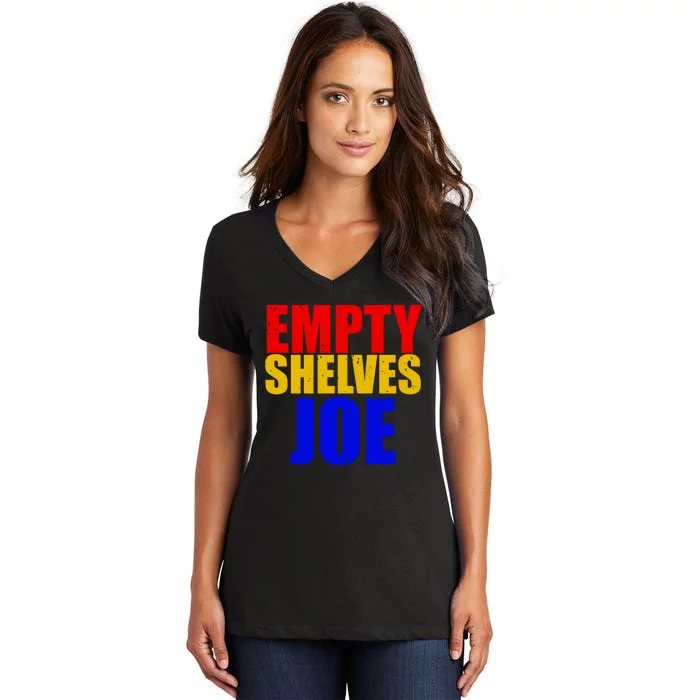 Empty Shelves Joe Conservative Anti Liberal Women's V-Neck T-Shirt