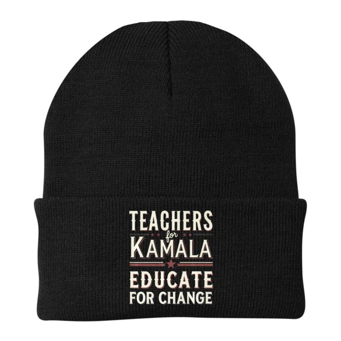 Educators Support Kamala Harris Education Teacher Harris Knit Cap Winter Beanie