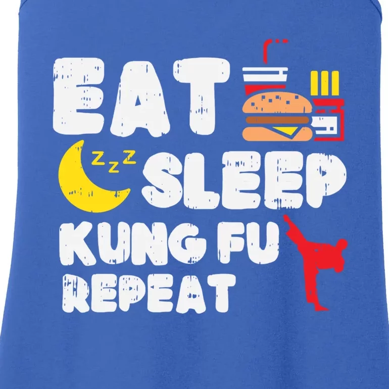 Eat Sleep Kung Fu Repeat Funny Wushu Martial Arts Lover Gift Great Gift Ladies Essential Tank