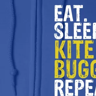 Eat Sleep Kite Buggy Repeat Gift Cute Gift Full Zip Hoodie