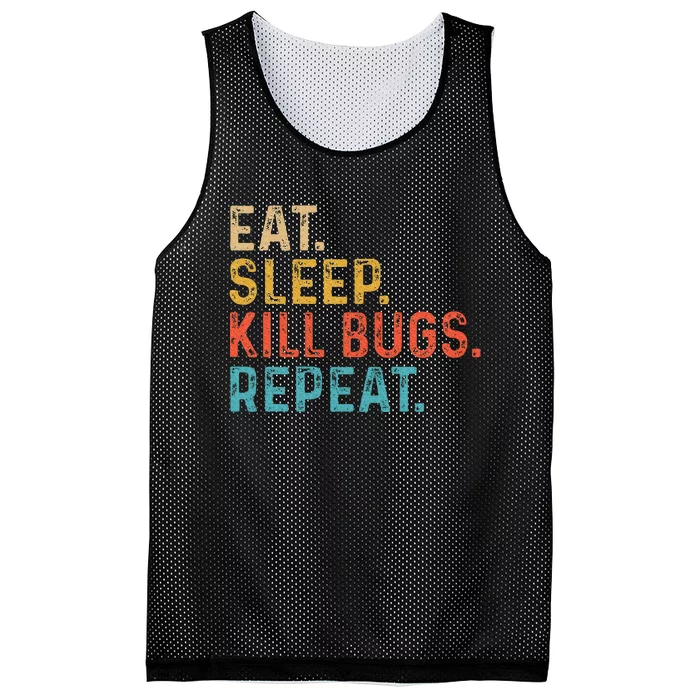 Eat Sleep Kill Bugs Pest Control Technician Exterminator Mesh Reversible Basketball Jersey Tank