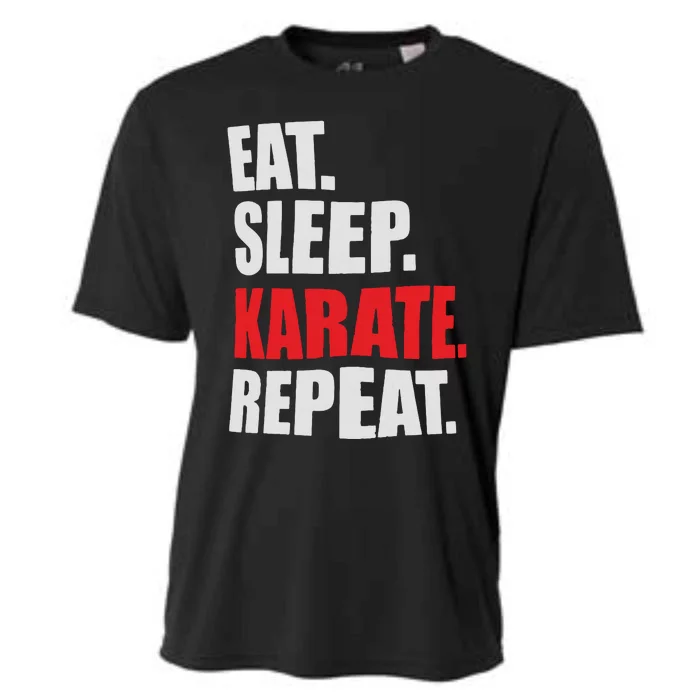 Eat Sleep Karate Repeat Cooling Performance Crew T-Shirt