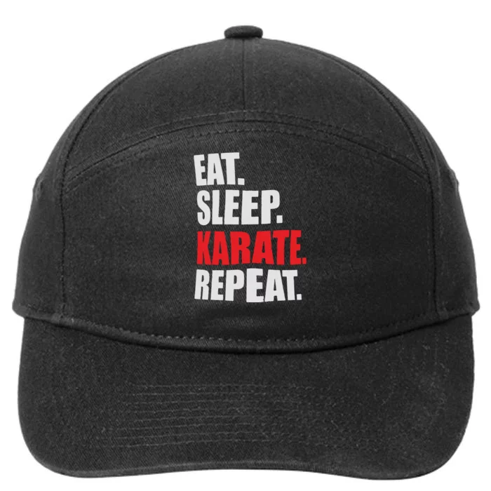 Eat Sleep Karate Repeat 7-Panel Snapback Hat