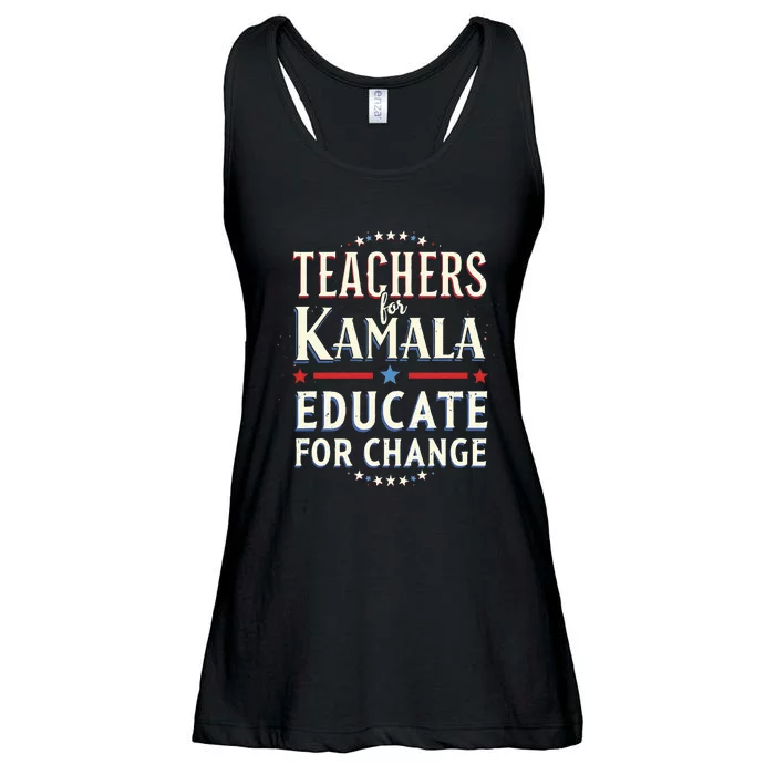 Educators Support Kamala Harris Education Teacher Harris Ladies Essential Flowy Tank