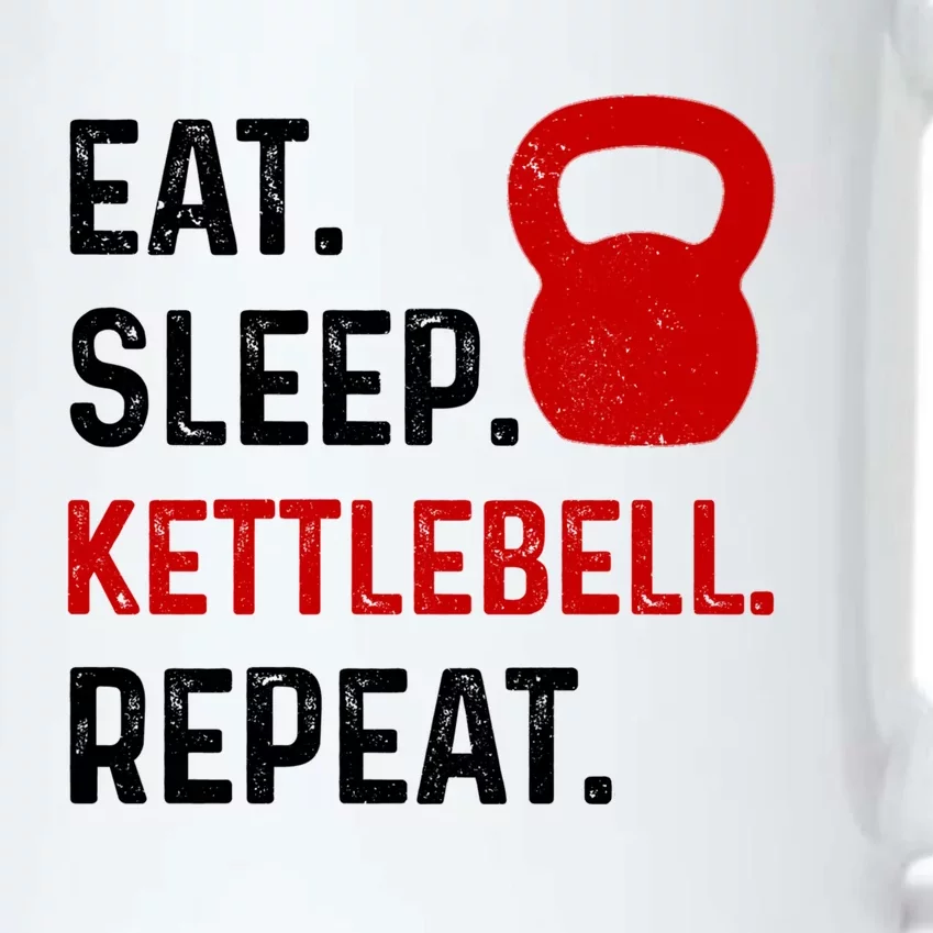 Eat Sleep Kettlebell Repeat Fitness Gym Great Gift Black Color Changing Mug